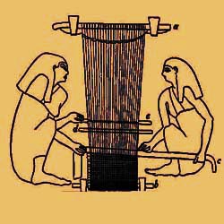 Самое древнее в истории изображение процесса изготовления ковров  Фреска  найдена в Бени-Хассане10 век д.н.э. 