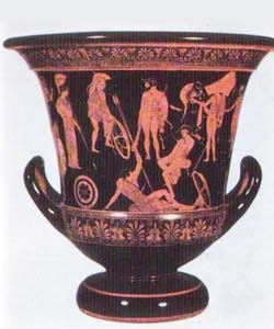 Вазопись Древней Греции. Стили вазописи.Кратер из Орвьето. Афина. Геракл и аргонавты. Около 450 г. до н. э.