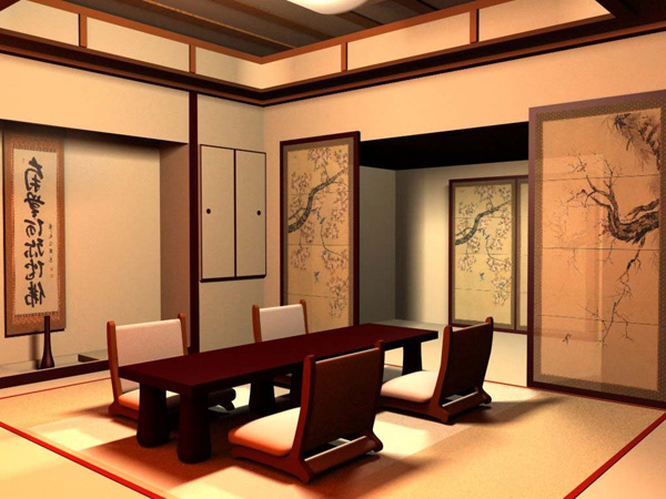 Японский стиль в интерьере.Пример мебели для гостиной
