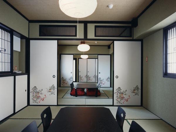 Японский стиль в интерьере.Пример использования раздвижных дверей